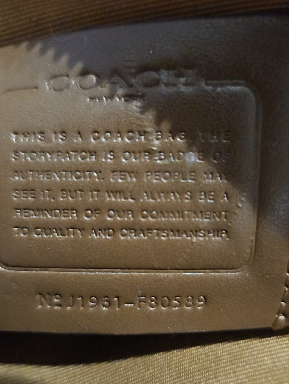 Coach Caramel Pebbled Leather Crossbody Bag with Gold Hardware (F80589) - Picture 4 of 13
